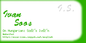 ivan soos business card